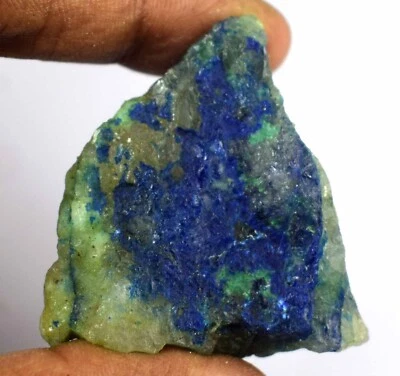 Azurita Natural Malaquita 185.05 Ct/40 mm Piedras Preciosas Curación Áspera Regalo de Navidad Foto 1 de 4