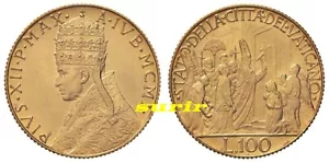 VATICANO PIO XII (1939-1958) 100 Lire Oro 1950 gemma FDC - Foto 1 di 2