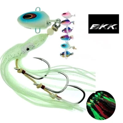 LAB TACKLE 5x 200g Slow Pitch Jigging Metal Lure Glow in Dark BKK Fishing Lure Snapper Dhu