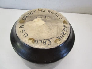 NICE! Vtg Gainey Ceramics C-8 Pot Planter Garden USA Brown Mid Century Modern - Picture 1 of 11