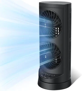 Personal Tower Cooling Fans that Blow Cold Air, Standing Small Desk Fan with ... - Picture 1 of 7
