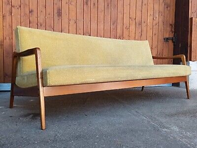 Designer Sofa Vintage 3er Couch 60s Sofabett Danish Daybed Mid Century 60er 4 • 375€