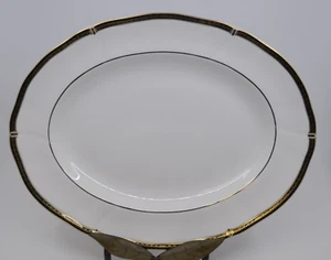 Wedgwood Windsor Black 13" Oval Serving Platter Tray - Imagen 1 de 6