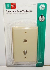 GE Phone and Coax Wall Jack - Picture 1 of 1