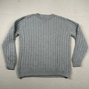 Vintage Consensus Sportswear Sweater Mens M Cable Knit Crew United Kingdom Gray - Picture 1 of 9