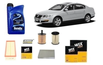 Kit Filtri Tagliando per VW Passat 3B6 2.0 TDi 103 Kw 140 Hp + 5 Litri OLIO 5W30 - Imagen 1 de 4