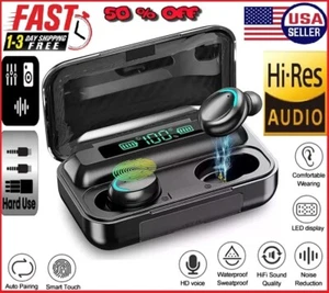Bluetooth Earbuds TWS 5.3 all phones laptop tablet Wireless Earphone Waterproof - Picture 1 of 13