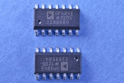 2 Analog Devices Precision Rail-to-Rail Operational Amplifier 4 Channel SMD/SMT  - Image 1 of 2