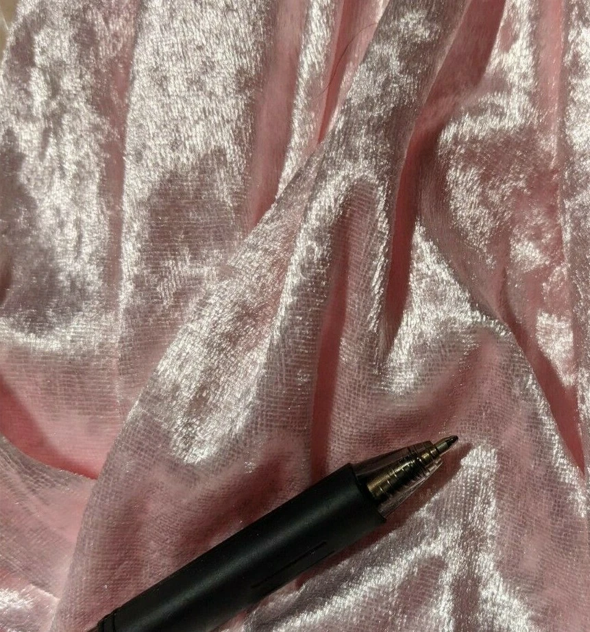 PANNE CRUSHED VELOUR STRETCH FABRIC 60" WIDE PINK buy by the yard BACKDROP 3 - Image 1 of 1