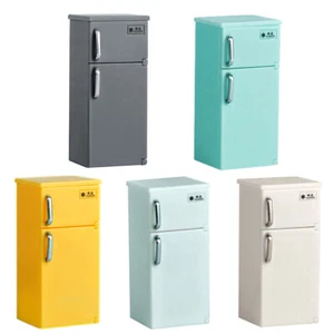 Dollhouses Miniature Refrigerator Plastic Doll House Mini Vintage Fridge Kid Toy - Picture 1 of 15