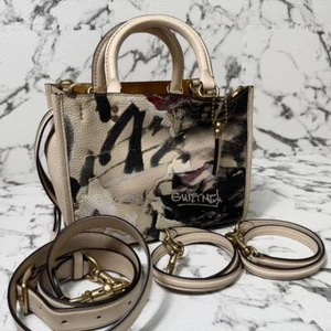 COACH X Mint+Serf Rogue 25 Brass/Ivory Multi Graffiti Satchel Crossbody CD704 - Picture 1 of 13