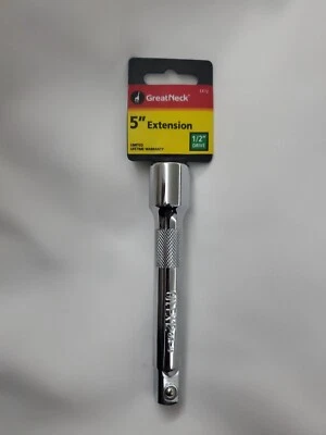 GREATNECK EX12 5" 1/2" DRIVE SOCKET EXTENSION Lifetime warranty. (Bo#2) - Image 1 of 4