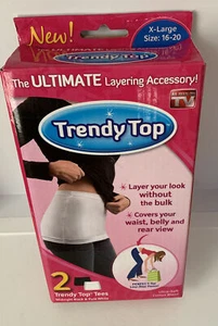 Trendy Top As Seen on TV Black & White XL Size 16-20 Layering Extender Tees NEW - Picture 1 of 5