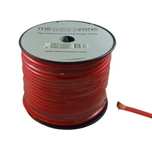 8 Stärke 250 Fuß Hochleistungs Flexibles AMP Strom/Massekabel 8 AWG Kabel Rot - Bild 1 von 6