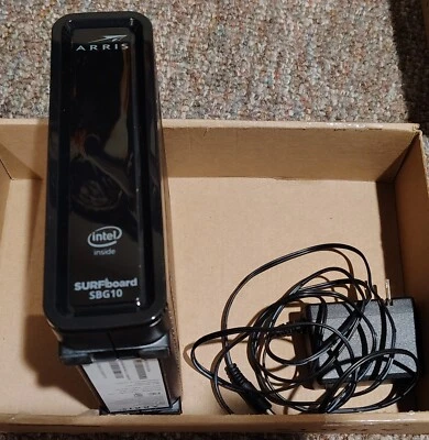 ARRIS SURFboard SBG10 DOCSIS 3.0 16x4 Gigabit Cable Modem AC1600 Refurbished - Image 1 of 3