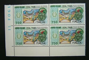 1988 Italy Quartina Labour Italian 750 Lire MNH Set - Picture 1 of 1