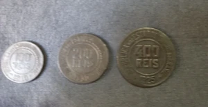 BRAZIL 1925- 1919- 1930 - 100, 200, 400 Reis Coins Set - 3 Pcs- 1A Lot - Picture 1 of 16