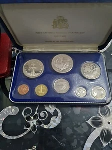 1973 First National Coinage of Barbados Proof Coin Set - Franklin Mint - Bild 1 von 2