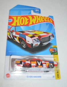 HOT WHEELS 2024 HW ART CARS 9/10 - '72 FORD RANCHERO RED MULTI COLOR - Bild 1 von 5