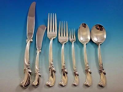  Juego de cubiertos Waltz of Spring de Wallace de plata de ley 12 servicio 89 piezas Foto 1 de 4