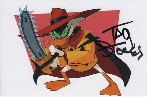 Tad Stones Signed 4x6 Photo Darkwing Duck COA Cover