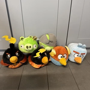 Peluche Angry Birds lotto 6 bombe spaziali King Leonard casco maiale spazio blu cubetto di ghiaccio - Foto 1 di 16