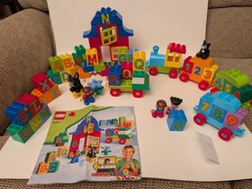 Lego Duplo 6051 Play with Letters & 10847 Number Train - Alphabet / Numbers 100%