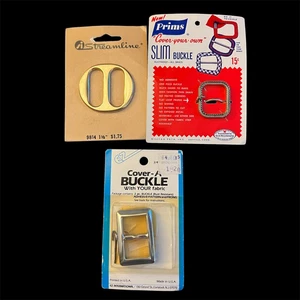 Lotto 3 fibbie vintage Prims Streamline EZ International NUOVE - Foto 1 di 17