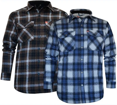 Camisa Chaqueta a Cuadros Sherpa Forrada Franela Leñador Cuadros Hilo Teñido con 5 Bolsillos Foto 1 de 4