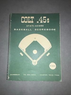 UNUSED VINTAGE  1964 Houston Colt 45s Baseball Scorebook MLB #500 - Image 1 of 4