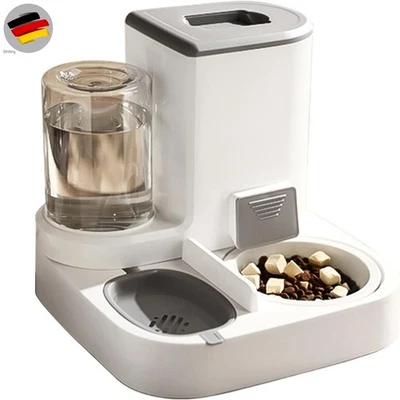 Automatischer Katzen Futter- & Wasserspender– 2-in-1 Kombi mit Edelstahlschale - Bild 1 von 4