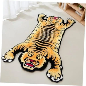 Angry Tiger Rug - 5*3ft Unique Double-Headed Tiger Bath Mat - Soft Hand-Tufted - Picture 1 of 8