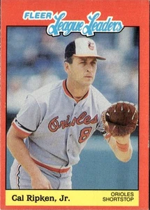 Cal Ripken, Jr. 1989 Fleer League Leaders #32 Baltimore Orioles - Bild 1 von 2