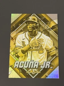 2022 Topps Fire #1 Ronald Acuña Jr. Gold Minted - Picture 1 of 2