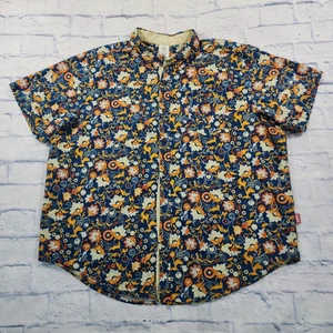 Disney Marvel Avengers Shirt ADULT SIZE XXL Blue Cotton Short Sleeve Hawaiian   - Picture 1 of 12