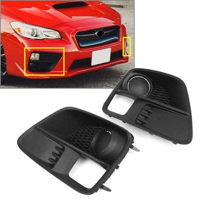 Honeycomb Front Bumper Fog Light Bezel Cover For Subaru WRX STI 2015-2017 - Image 1 of 4