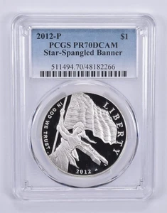PR70 DCAM 2012-P Star-Spangled Banner Commemorative Dollar PCGS Blue Label *9423 - Picture 1 of 5