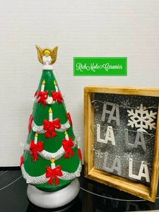 9,5 Zoll handbemalter Keramikbaum beleuchtet - Bild 1 von 3