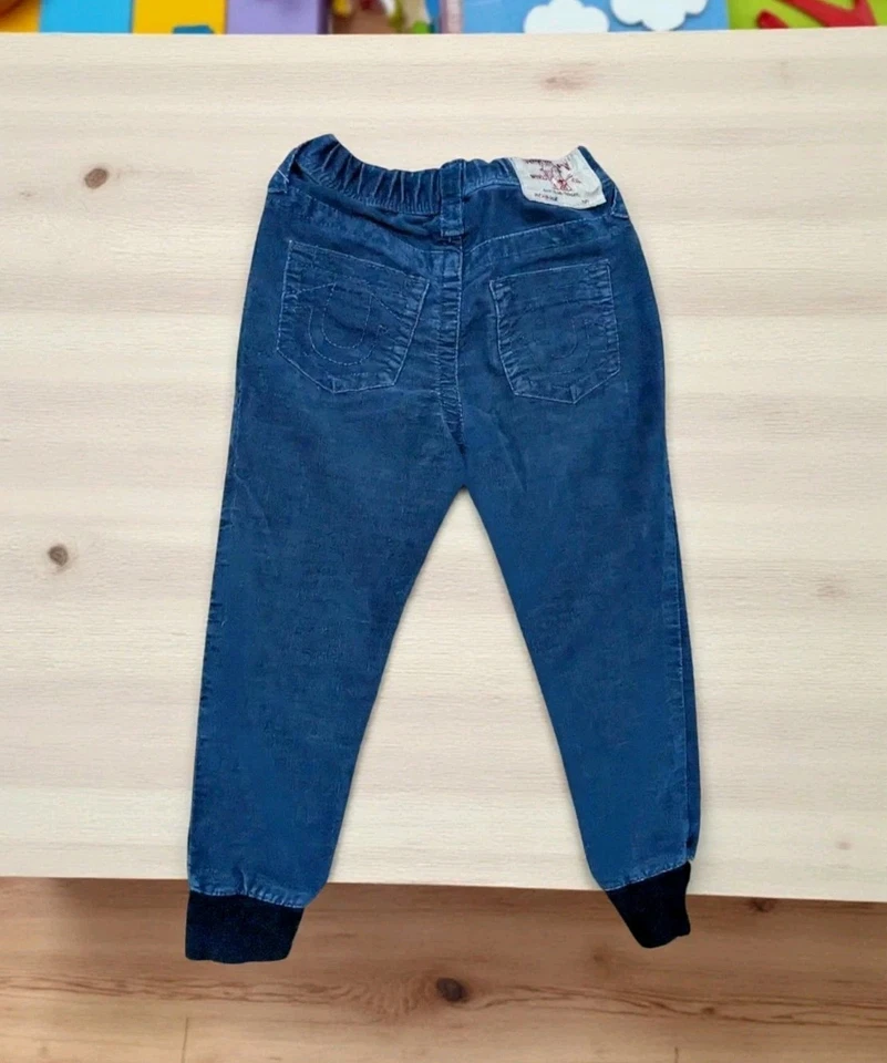Pantalones de mezclilla True Religion para niñas talla 5 de pana pierna recta azul marino jogger Foto 1 de 4
