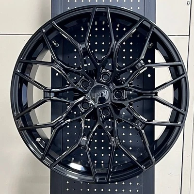 18" W719 GLOSS BLACK STAGGERED WHEELS RIMS FITS BMW 5X112 18X8 / 18X9 Foto 1 de 2