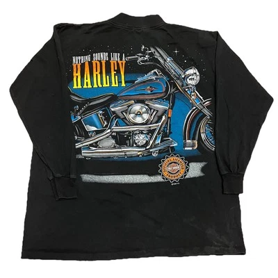Vintage Harley Davidson Mens Nothing Sounds Like A Harley L/S Shirt Size L 1996 - Image 1 of 4