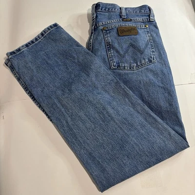 Wrangler Jeans Mens 33x32 Blue Cowboy Cut Denim Western Ranchwear Rodeo 47MWZ - Image 1 of 4