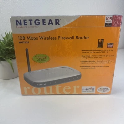 Netgear 108 Mbps Wireless Firewall Router WGT624 v3 4-Port - Image 1 of 4