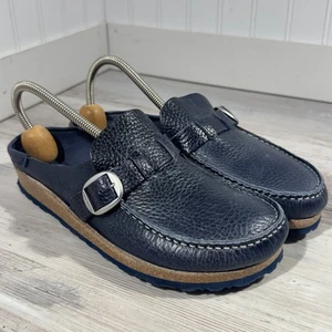 Birkenstock BUCKLEY Cuero Guijarro Azul Marino 40 EE. UU. L9 - Imagen 1 de 11