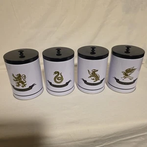 Harry Potter Storage Tins 4 Pack Slytherin Ravenclaw Gryffindor Hufflepuff - Bild 1 von 8