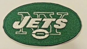 New York Jets bestickter PATCH ~ 3 1/2" X 2" ~ zum Aufbügeln ~ NFL ~ Versand KOSTENLOS - Bild 1 von 2