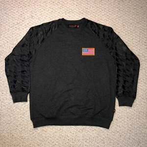 USA American Flag Director's Cut Houndstooth Men's Grey Luxurious Top - Picture 1 of 3