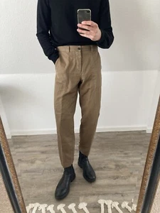 Massimo Dutti Relaxed Fit Hose mit Leinen Herren W31 L32 beigebraun Herren weit - Bild 1 von 5