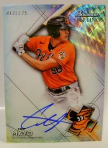 COBY MAYO /125 PROSPECT CARD ON CARD AUTO 2021 TOPPS BOWMAN STERLING - Picture 1 of 2