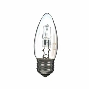 LOW ENERGY HALOGEN CANDLE BULB 28W E27 CLEAR (equivalent to 40 watt) dimmable - Picture 1 of 2